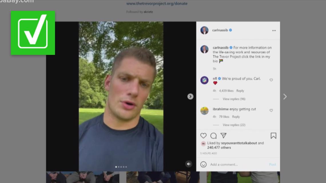 Carl Nassib becomes first active NFL player to come out as gay