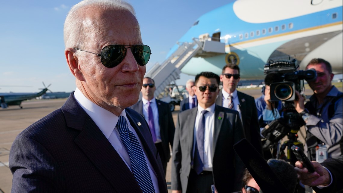 Biden makes his entrance at a NATO summit