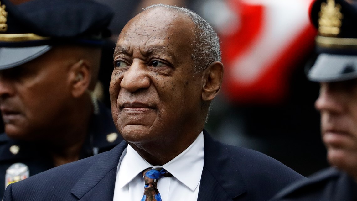 Bill Cosby appears before media after prison release