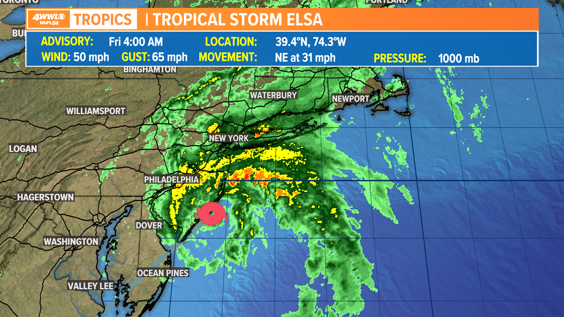 Latest: Tropical Storm Elsa – forecast, path, & radar