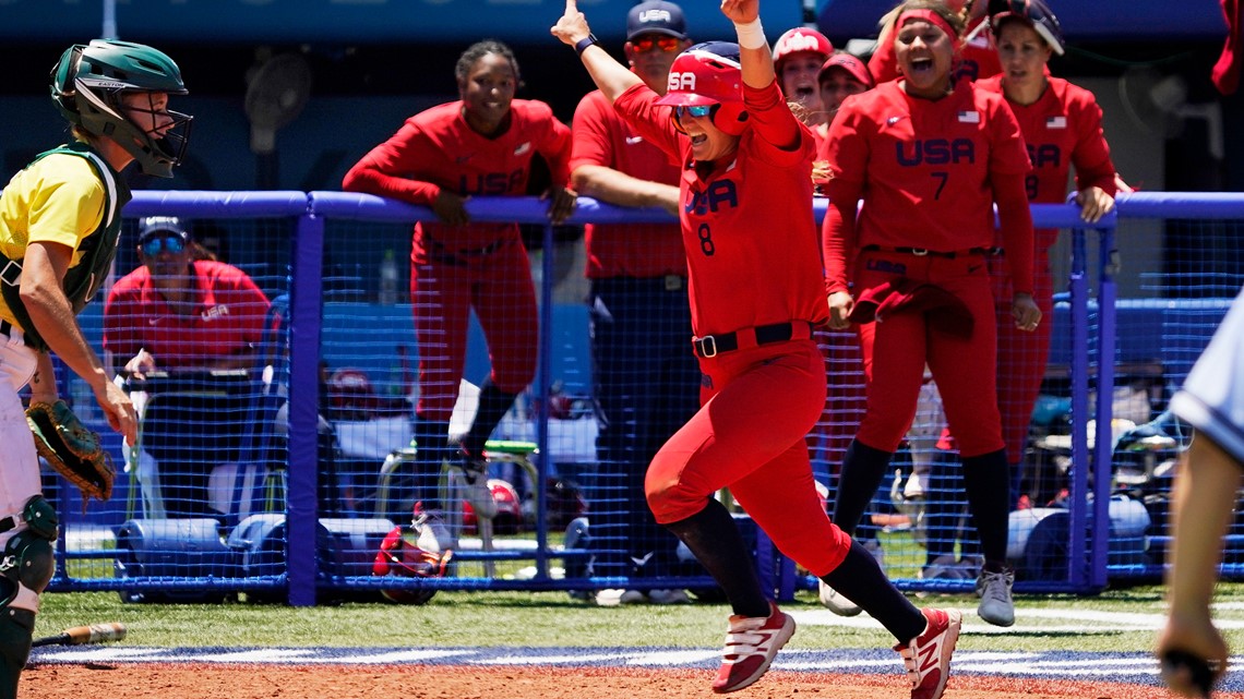 US beats Australia in softball, rematch with Japan next for gold