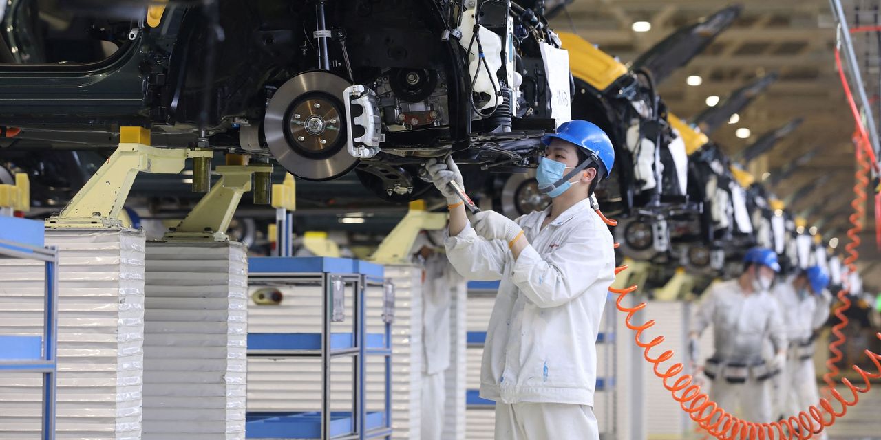 China Car Sales Fall With Chips in Short Supply