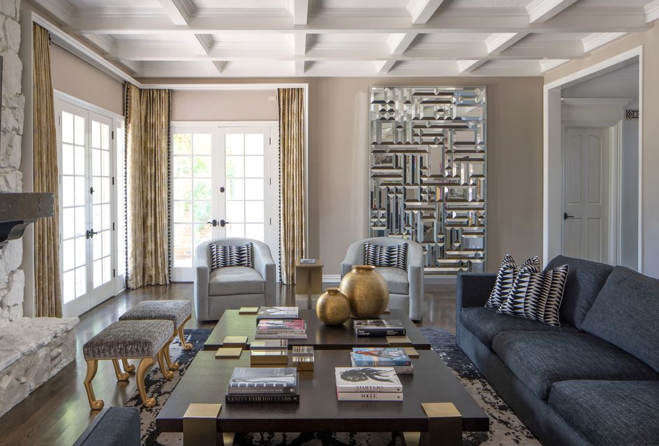 Inside This Beverly Hills Family Room, Glamour and Practicality Meet Halfway