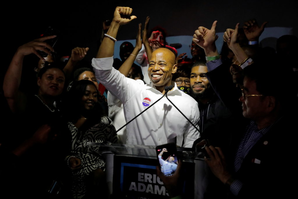 Eric Adams wins Democratic primary in New York City’s mayoral race