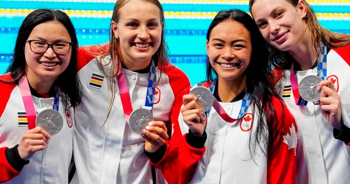 Canada’s first Tokyo 2020 Olympic medal won by women’s relay swimmers – National