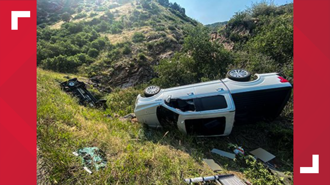 2 vehicles go off highway in Clear Creek Canyon