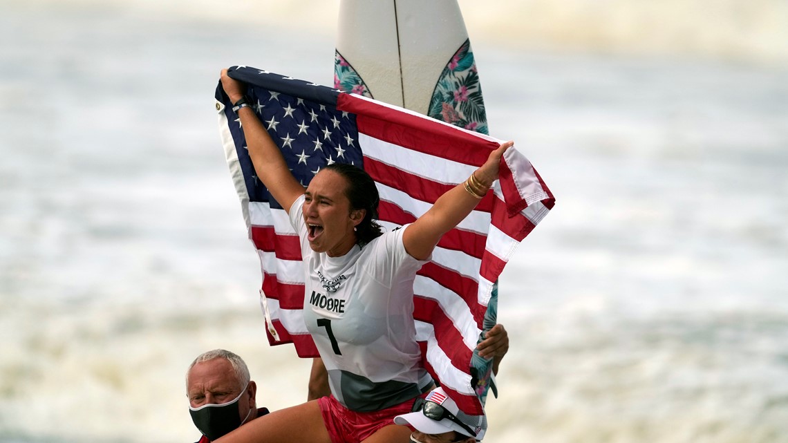 Carissa Moore wins surfing gold