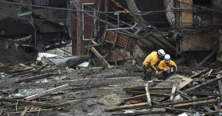 Death toll from mudslide in Japan resort town rises to 4, dozens remain missing – National