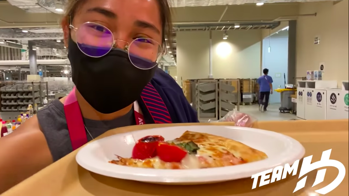 Hidilyn Diaz celebrates gold medal win with sushi, udon and pizza