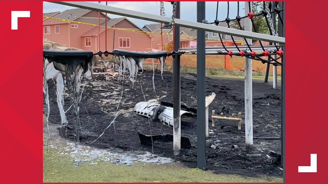 Village East Park playground burned down