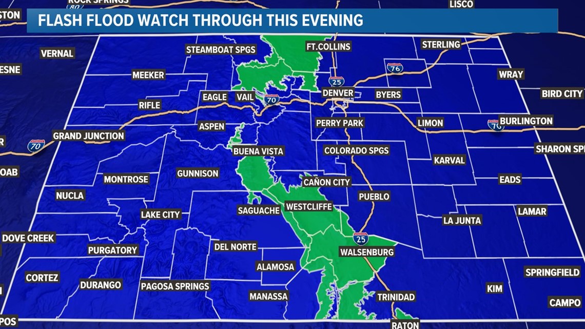 Flash Flood Warnings for Cameron Peak, East Troublesome fire scar