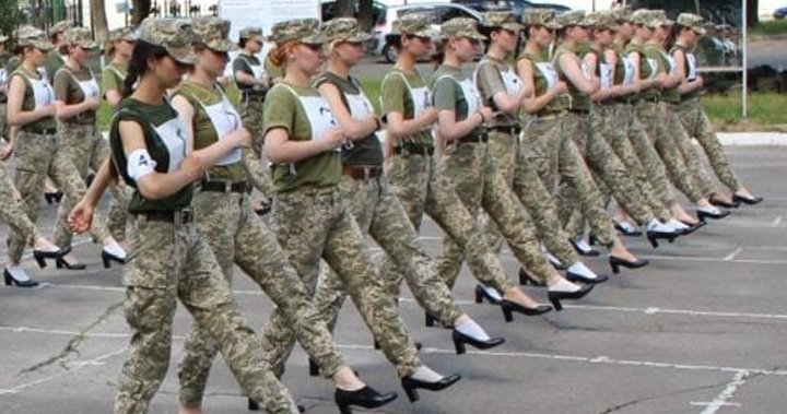 Ukraine army under fire for making female cadets march in heels – National