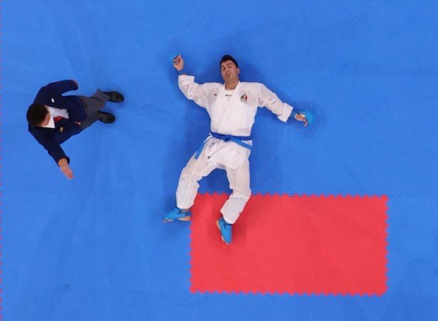 Unconscious Ganjzadeh gets Olympic gold as opponent disqualified in karate