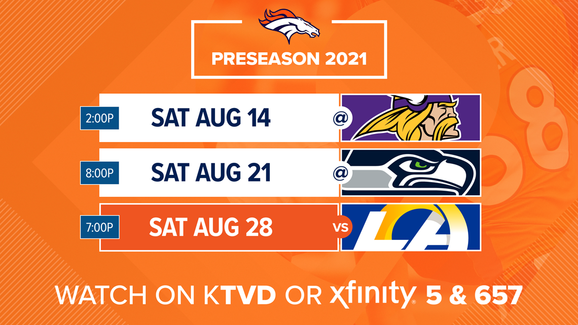Where to watch & stream Denver Broncos preseason games in 2021