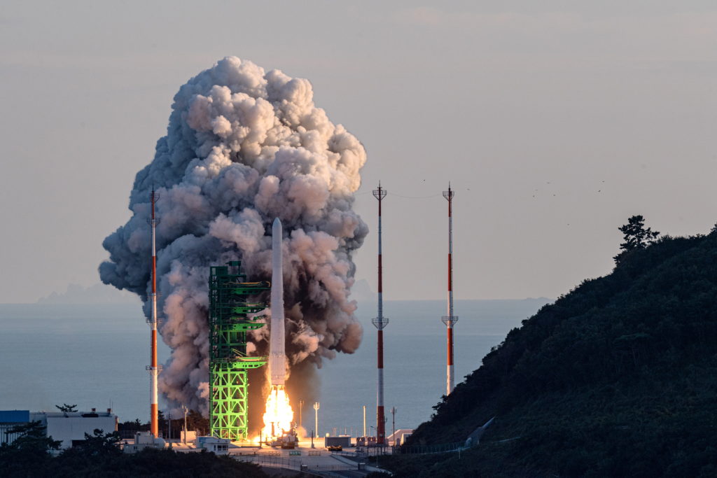 South Korea test launches 1st domestically made space rocket