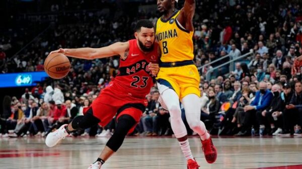 Raptors beat Pacers for first home win