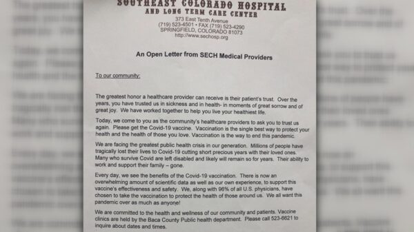 Baca County doctors write letter encouraging vaccination