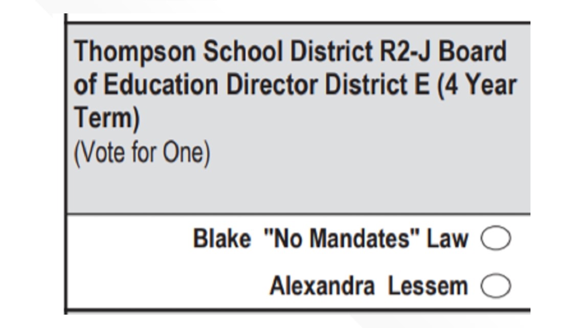 Colo. school board candidate has ‘No Mandates’ nickname on ballot