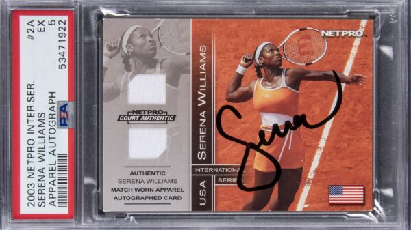 Signed Serena rookie card sold for record price at auction