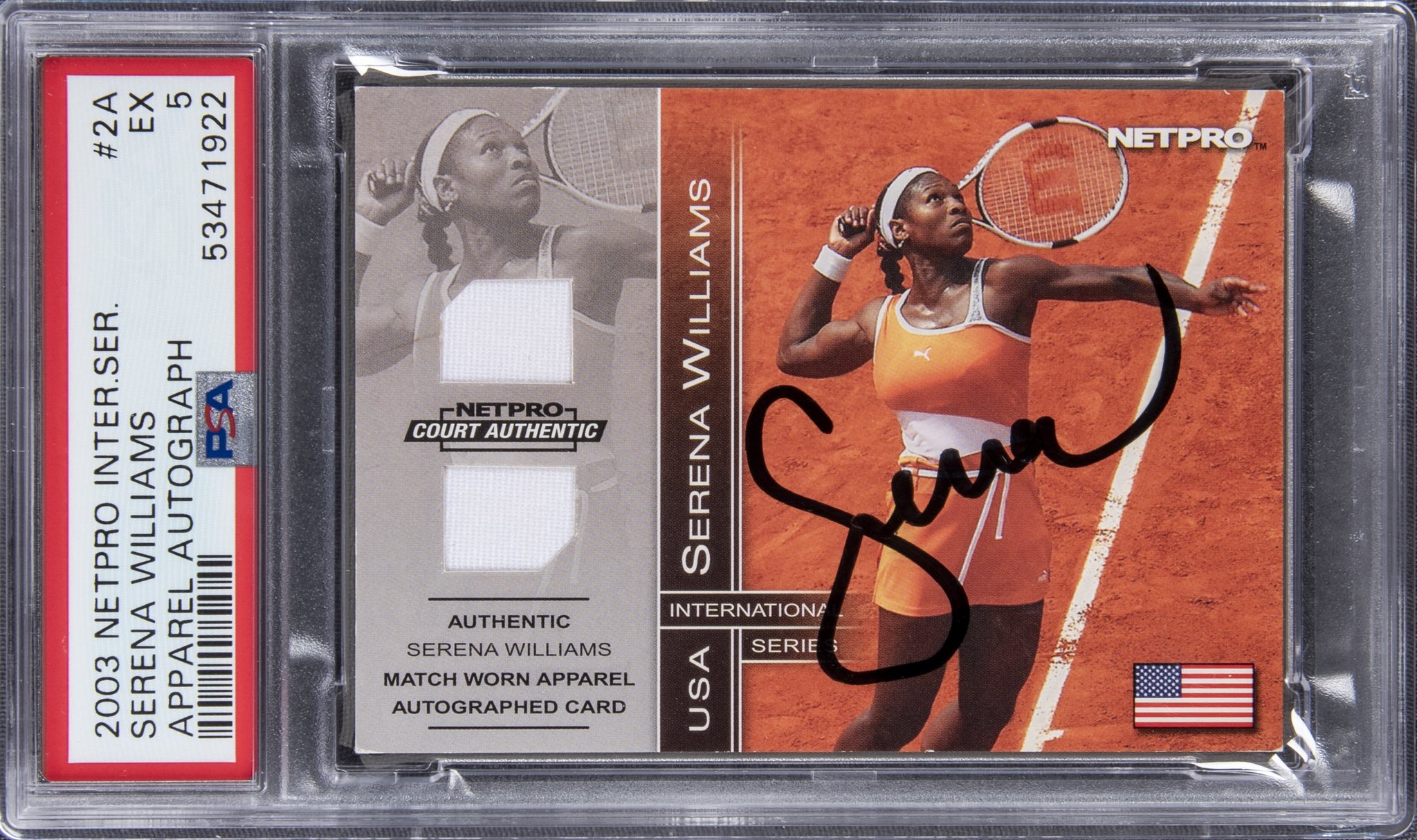 Signed Serena rookie card sold for record price at auction