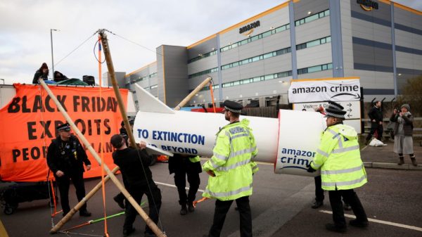 Activists block Amazon warehouses in Europe on Black Friday