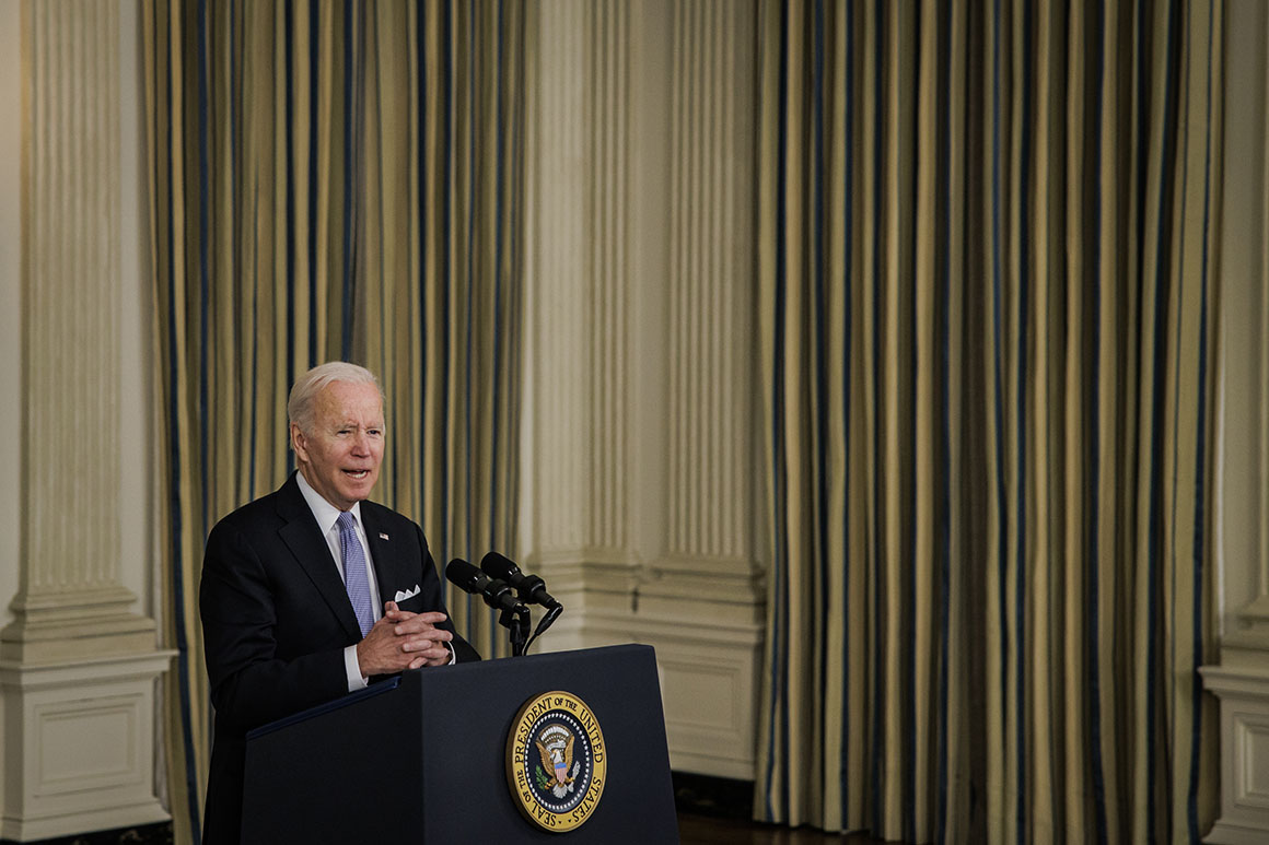 Biden denounces efforts to strip Republicans who supported infrastructure of committee standing