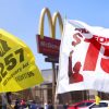 Low wage, essential workers demand better protections in California