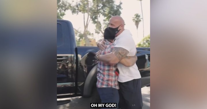 Dwayne ‘The Rock’ Johnson presents his personal customized truck to navy veteran – Nationwide