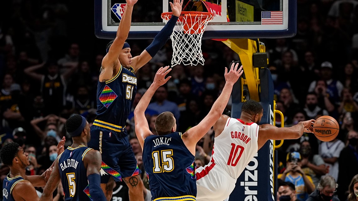 Jokic’s block preserves Denver Nuggets win over Houston Rockets