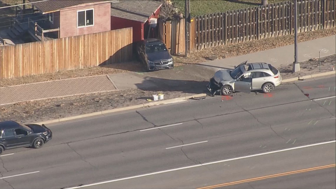 1 hurt when stolen car crashes into another car in Arvada