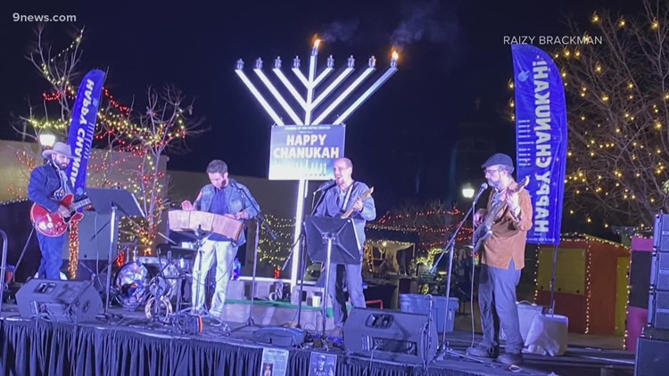 Olde City Arvada menorah lighting honors Officer Beesley, good Samaritan Hurley