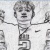 Erie football star Aidan Achtziger’s hidden drawing skill