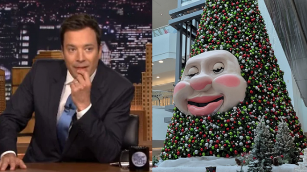 Jimmy Fallon pokes enjoyable at N.S. mall’s notorious Woody the Speaking Christmas Tree