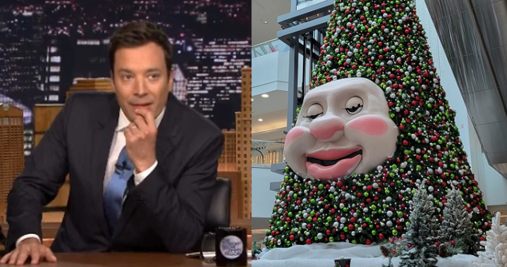 Jimmy Fallon pokes enjoyable at N.S. mall’s notorious Woody the Speaking Christmas Tree