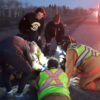 Edmonton Huskies football team help motorcycle crash victim on Saskatchewan highway