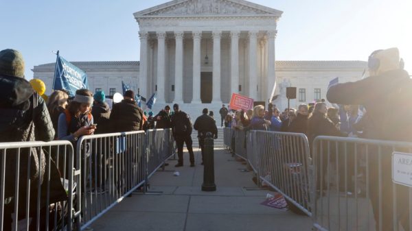 Outdoors Supreme Court docket, crowd amplifies abortion arguments