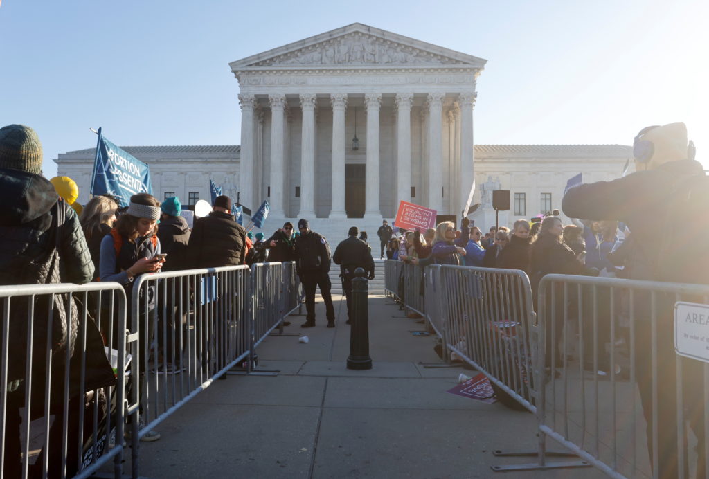 Outdoors Supreme Court docket, crowd amplifies abortion arguments