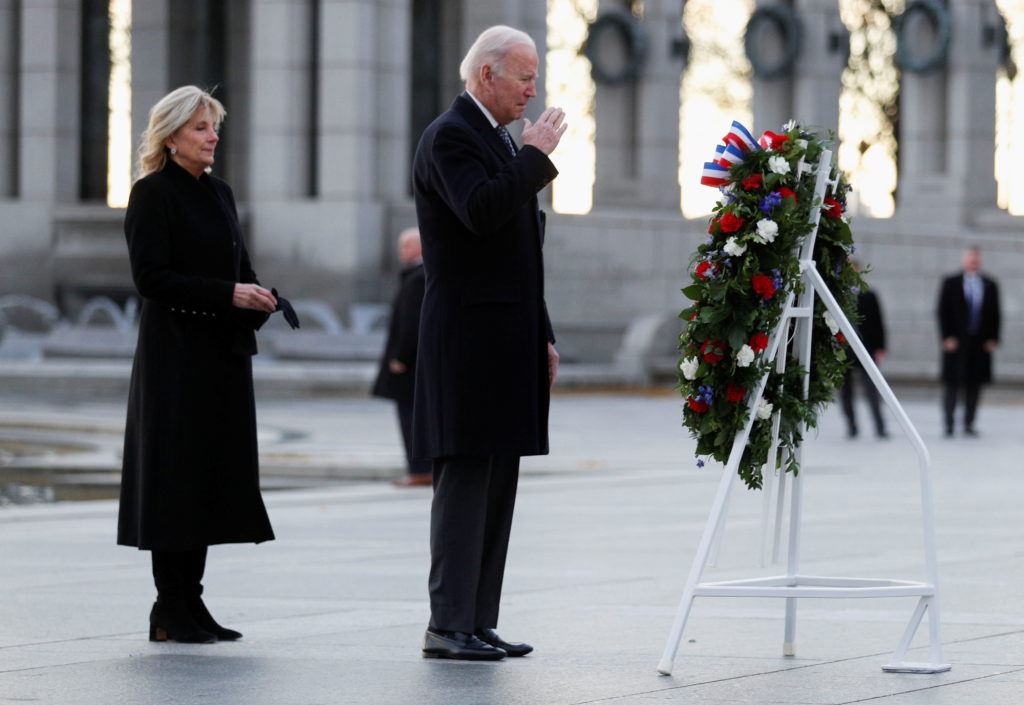 Bidens mark eightieth anniversary of Pearl Harbor assault in go to to WWII Memorial