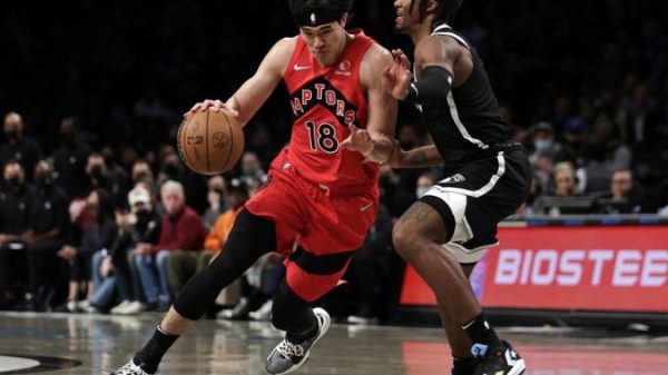 Brief-handed Nets drive additional time, beat Raptors 131-129