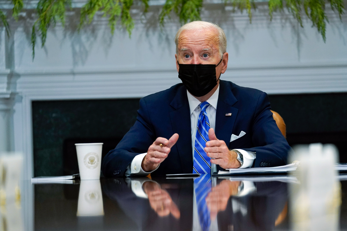Biden and Manchin converse – POLITICO