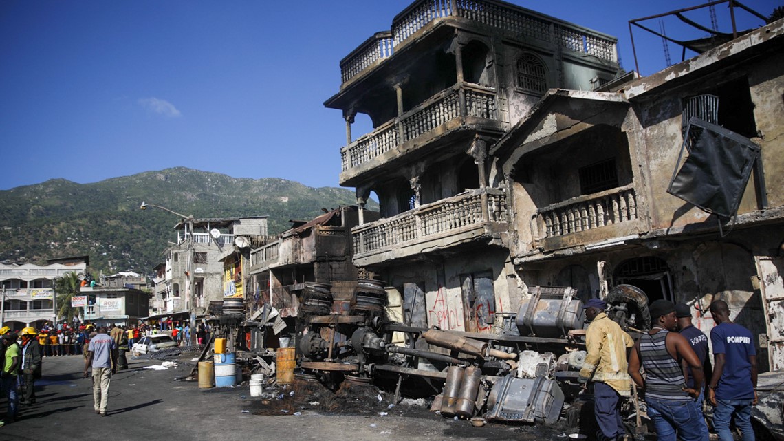 Fuel truck explodes in Haiti, killing dozens