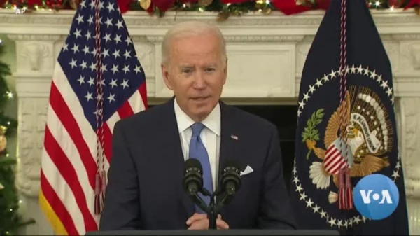 Biden Urges Vaccination, Affords Free Checks Amid Omicron Variant Surge