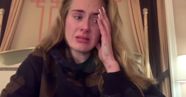 Adele breaks down in tears saying Las Vegas live performance residency delay – Nationwide