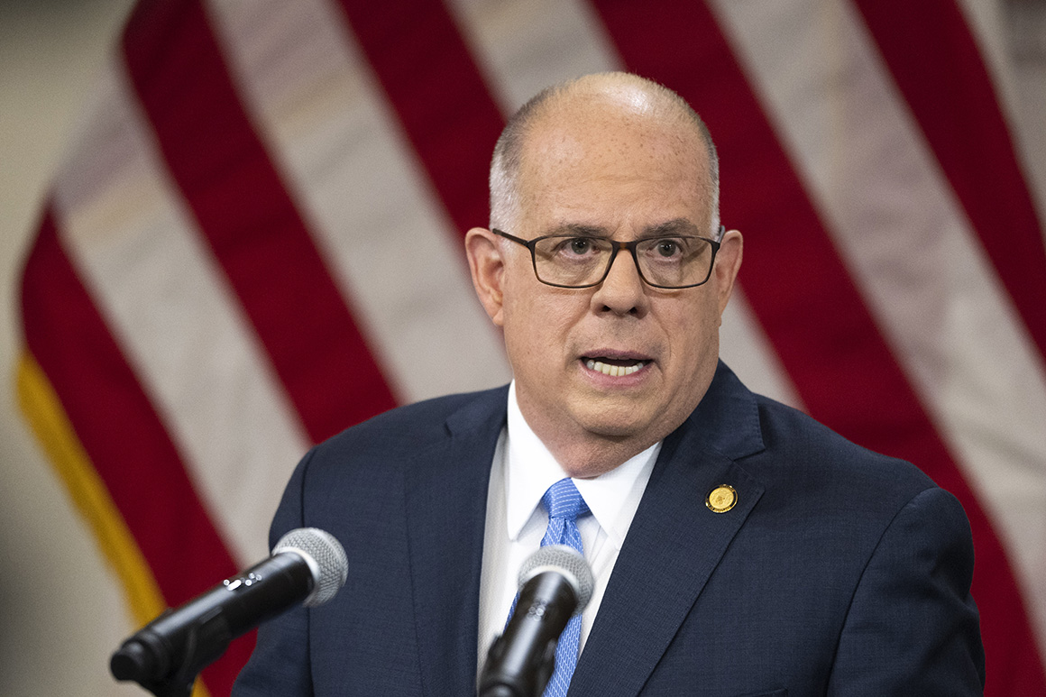 Larry Hogan goes on tour to spice up Republicans on Trump’s enemies record