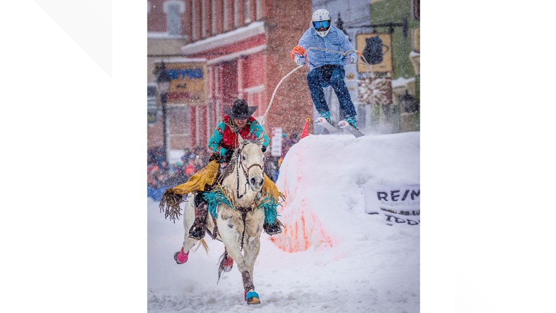 Watch as skiers get pulled by horses in 74th Leadville Ski Joring